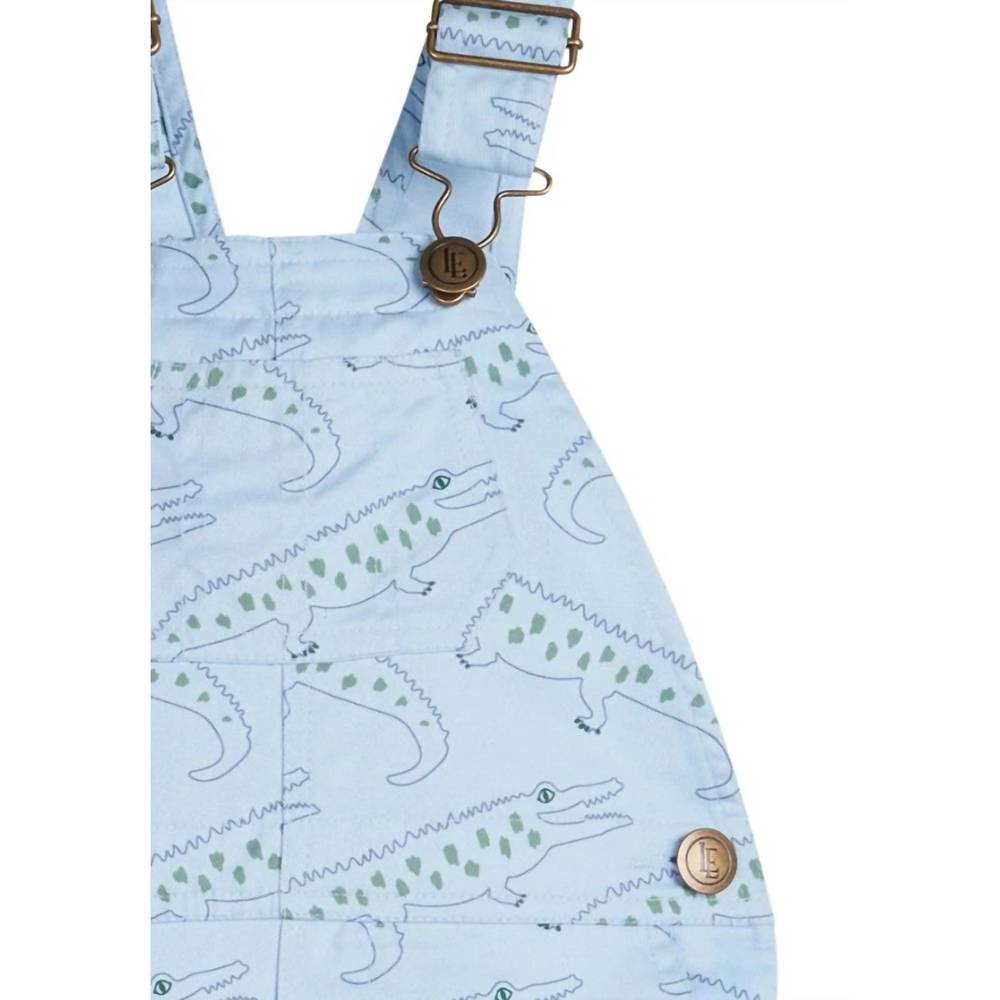 NEW LITTLE ENGLISH kids essential shortall in blue alligator alley - Picture 2 of 2